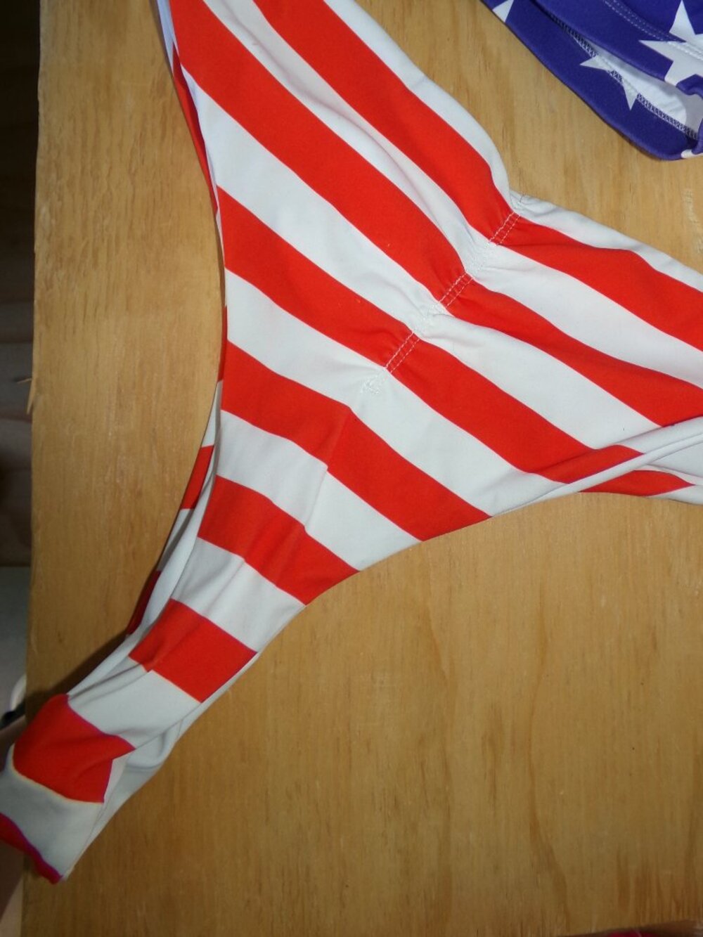 Salty Honey 1-Shoulder Thong Patriotic Bikini Sz M - Picture 10 of 10